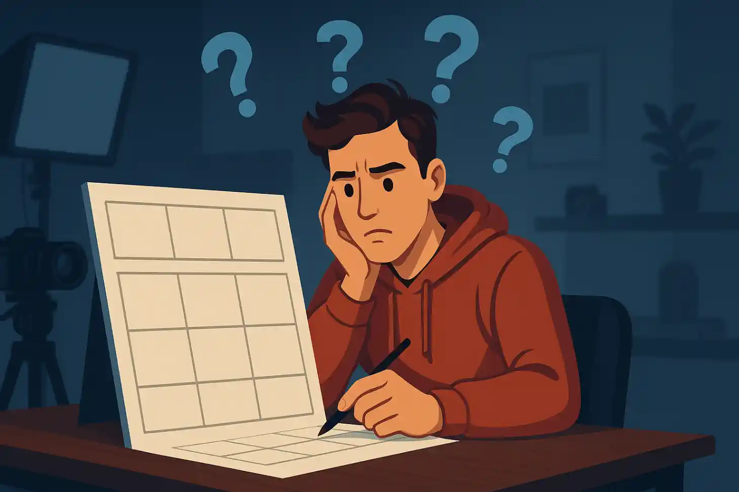 Video content strategy and planning framework showing goal setting and audience targeting